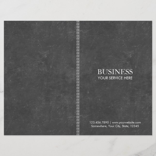 Bi-dobra de quadro de chalkboard elegante (Frente)