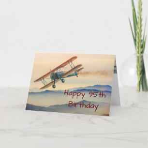 Bi-Plane De Uma Vintage Modelo 95. Aniversário