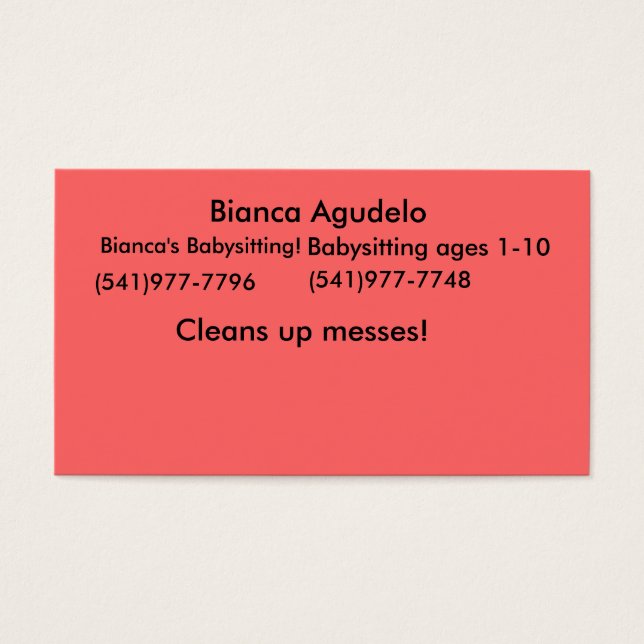 Bianca Agudelo, Babysitting de Bianca!, (541) 977. (Frente)
