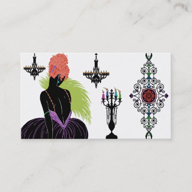 Bianca em pretos & no branco - cartões de visitas (Frente)