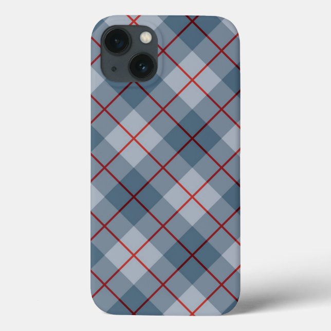 Bias Plaid Blue-Red Stripe (Verso)