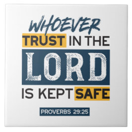 Bible Quote Art - Proverbs 29:25 Trust in God