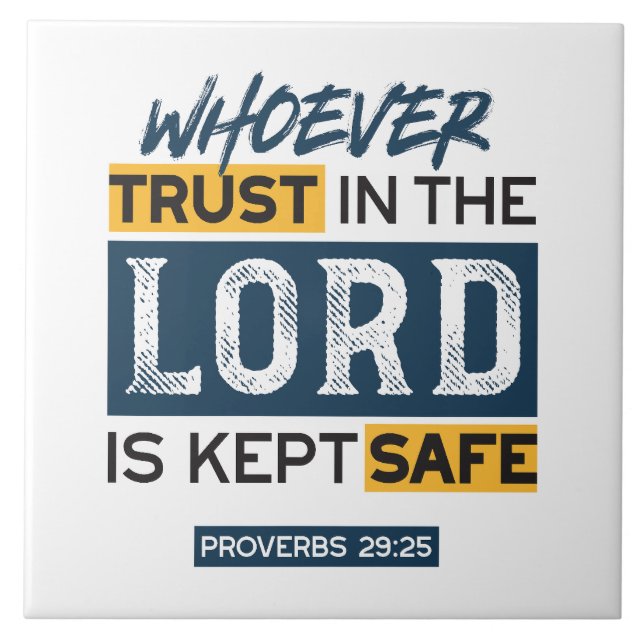 Bible Quote Art - Proverbs 29:25 Trust in God (Frente)