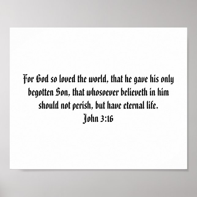 Bible Verse Poster Print Template To Personalize (Frente)