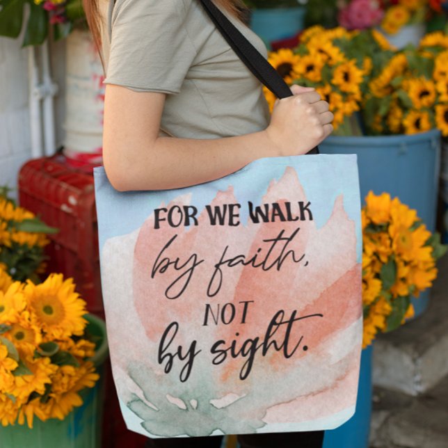 Bible verse Psalm Floral  Tote Bag (Criador carregado)