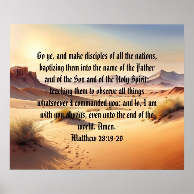 Bible Verse Template, Value Poster Paper (Matte) (Frente)