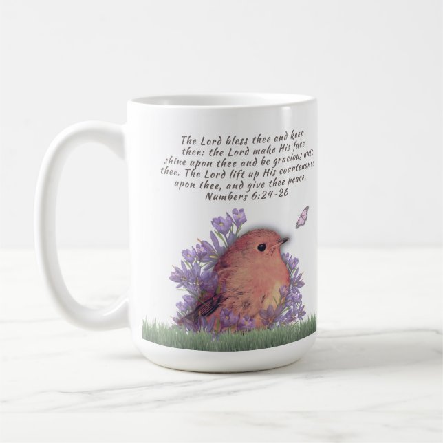 Bíblia com arte natural - Caneca de café (Esquerda)