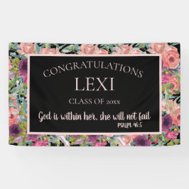 Bíblia Cristã para Graduação Floral Púrpura Rosa