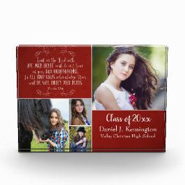 Bíblia Cristã Verso Graduação Foto Colagem Vermelh