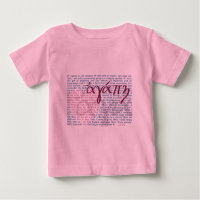 Bíblia de amor verso na camisa do bebê cristão