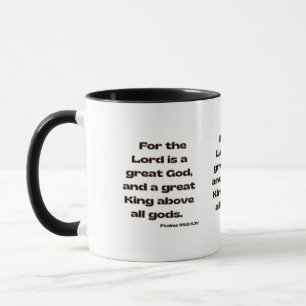 Bíblia De Salms 95:3 KJV Verso De Uma Caneca De Do