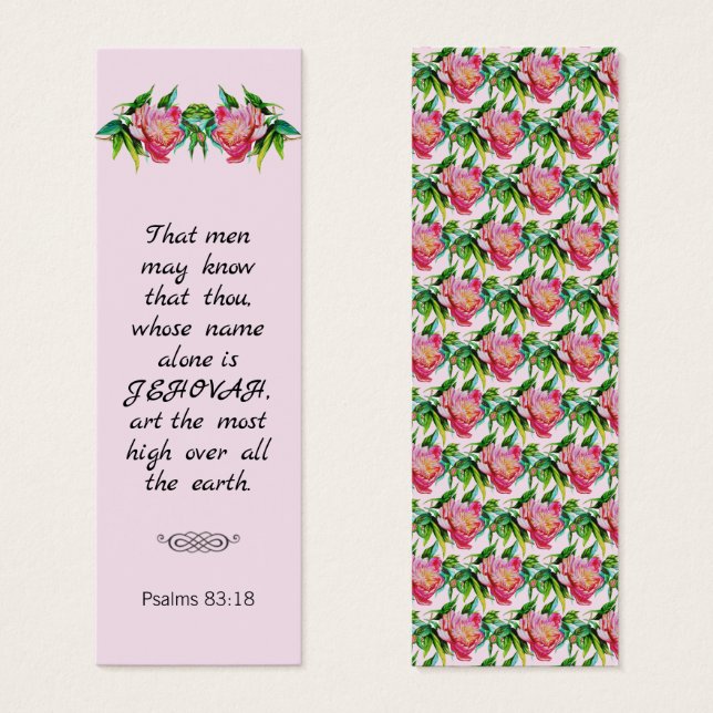 Bíblia religiosa moderna russa Pink Bookmark (Frente & Verso)
