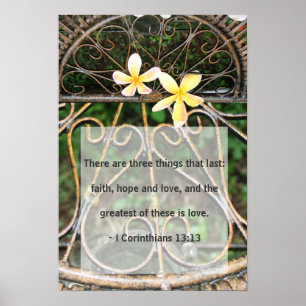 Bíblia Rústica de Poster de Plumeria Frangipani