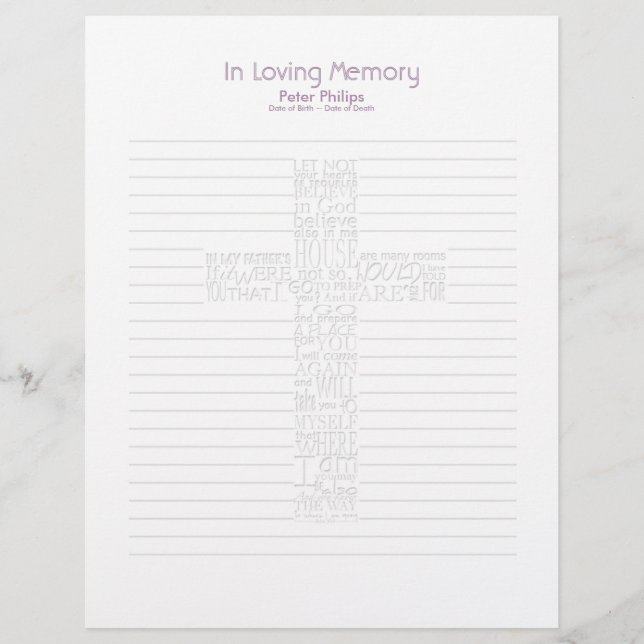 Bíblia Versa Página de preenchimento do livro fune (Frente)