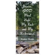 Bíblia Verse My Rock My Redeemer Bookmark