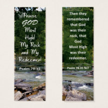 Bíblia Verse My Rock My Redeemer Mini Bookmark