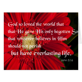 Bíblia Verso Cartão De Flor John 3:16 Ou Convite