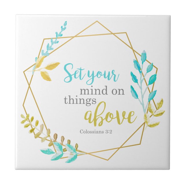 Bíblia Verso Colossianos Escritura Cristã Fé (Frente)