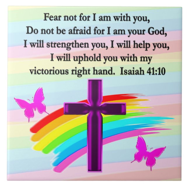 BÍBLIA VERSO DESIGN DE  ISAIAH 41:10 (Frente)