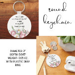 Bíblia Verso Floral Salm Round Chaveiro<br><div class="desc">Bíblia verso na sua cadeia-chave.</div>