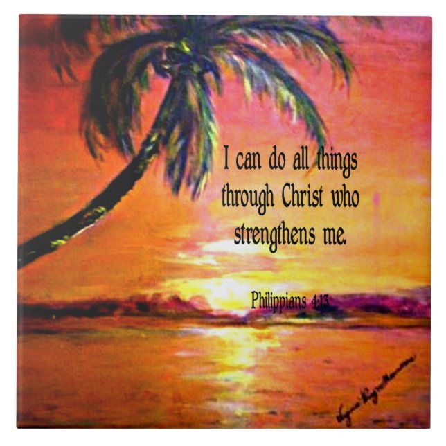 Bíblia verso, Philippians 4:13 Conjunto de Banheir (Frente)