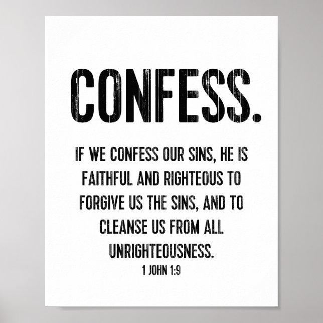 Bíblia Verso Tipografia Impressão Christian 1 John (Frente)