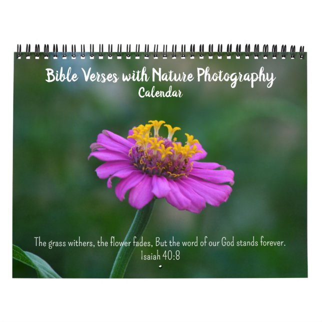 Bíblia Versos com Calendário de Fotografia Nature (Capa)