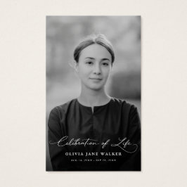 Biblical Faith Funeral Memorial Photo Prayer Card