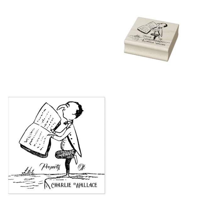 Biblioteca Da Propriedade Do Livro Man | Carimbo d (Carimbado)