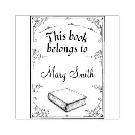 Biblioteca Livro Personalizado Carimbo de Borracha