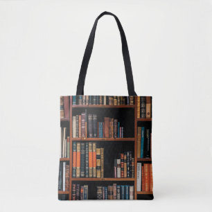 Biblioteca Livros Tudo Sobre Impressão Tote Bag, M