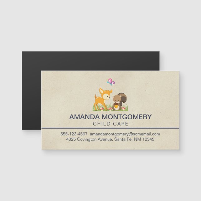 Bicho de Branca de Animais Florestais (Frente/Verso)