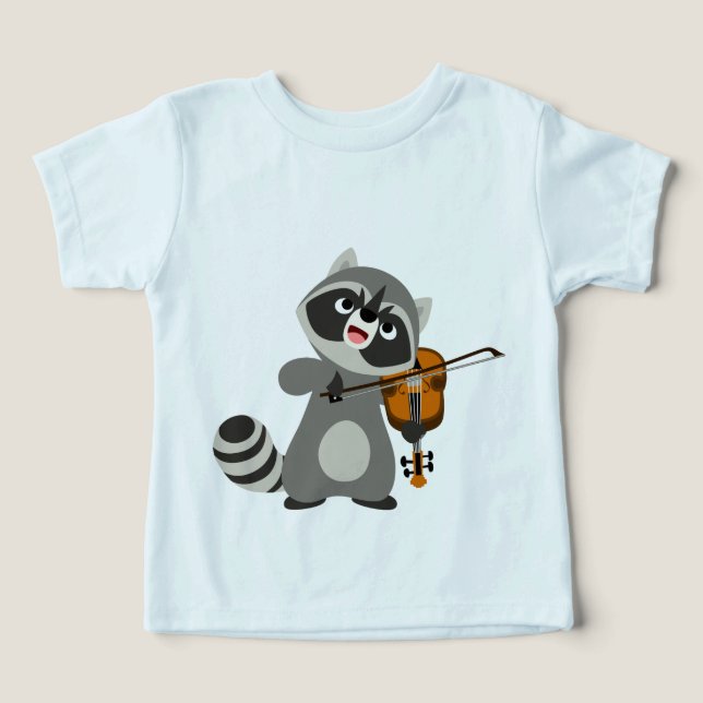 Bicho De Cartoon Que Joga Violin Baby T Shirt (Design frontal)