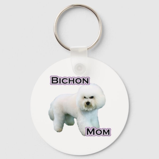 Bichon Frise Mãe 4 - Chaveiro (Frente)
