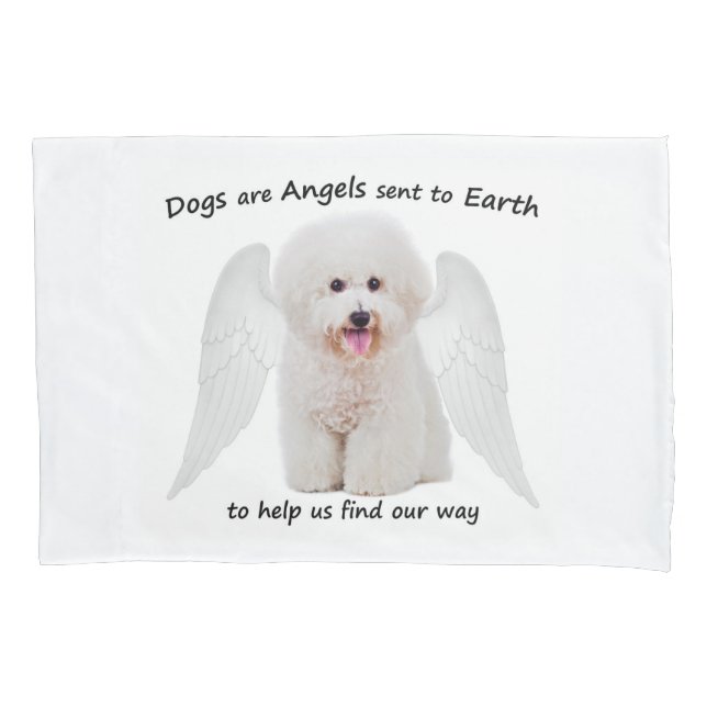Bichons são Angels Pillowcase (Frente)
