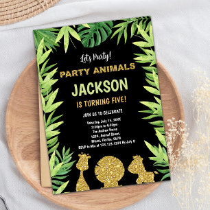Bichos Selvagens Um Convite De Aniversário