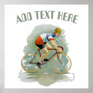 Bicicleta Antiga, adicionar Poster de texto