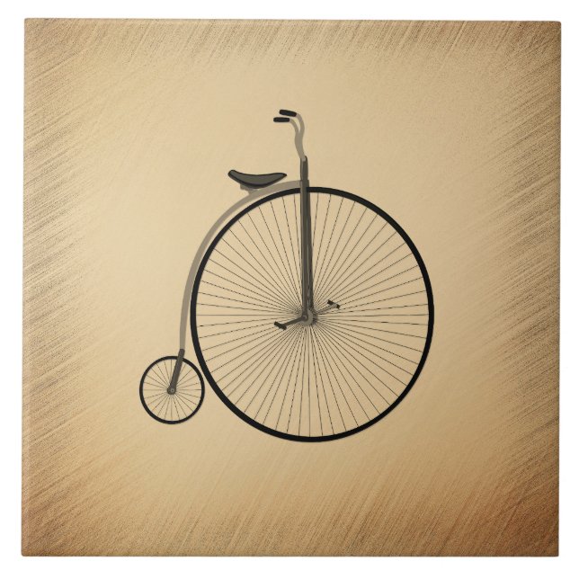 Bicicleta Antiga de Roda Alta Rústica (Frente)
