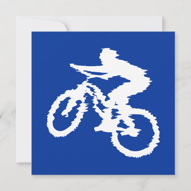 Bicicleta azul e branca (Frente)