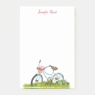 Bicicleta Personalizada com Bloco de Notas de flor