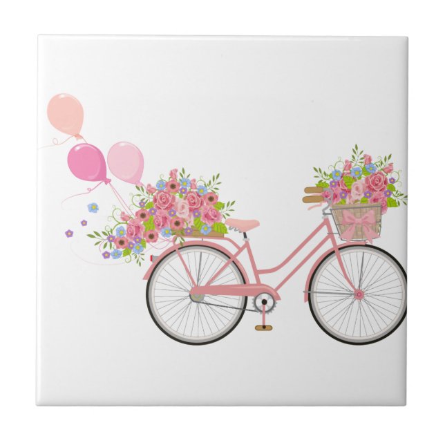 Bicicleta Rosa Whimsical (Frente)