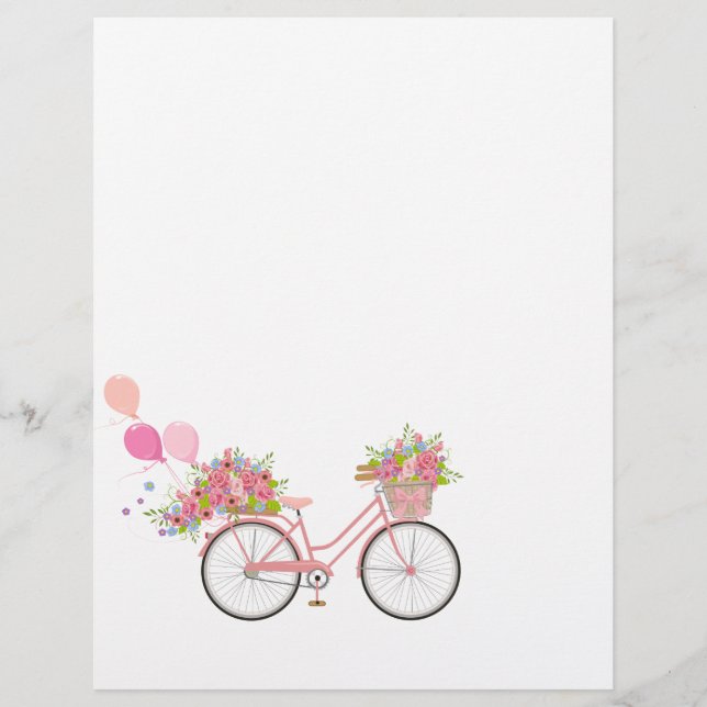 Bicicleta Rosa Whimsical (Frente)