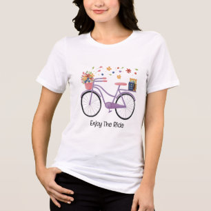 Bicicleta Roxa Com Flores