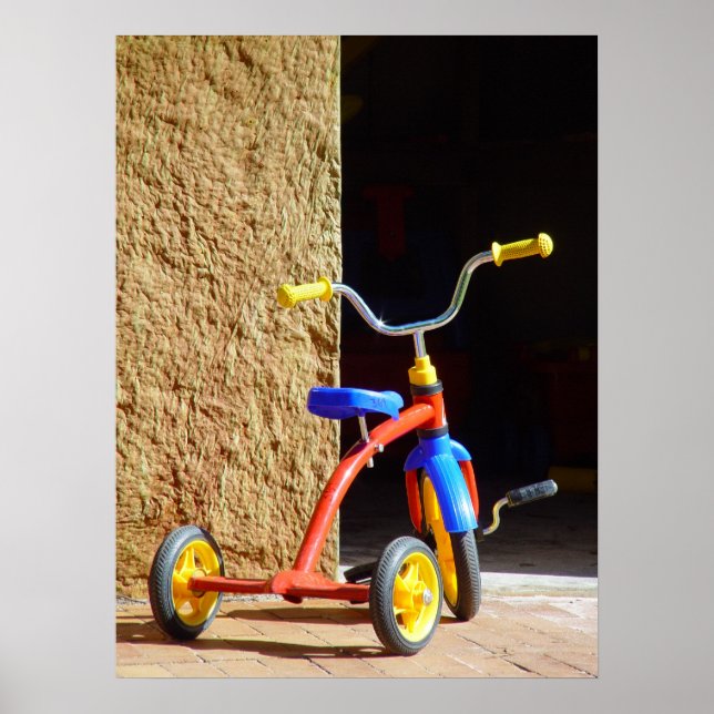 bicicleta triciclo de poster vintage (Frente)