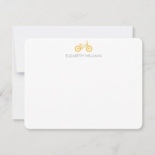Bicicletas Amarelas e Cartões de Nota Personalizad