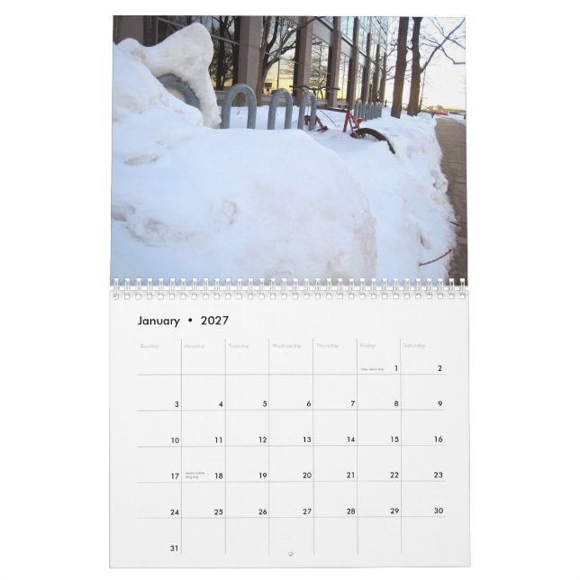 Bicicletas em torno do calendário 2012 da cidade (Jan 2027)