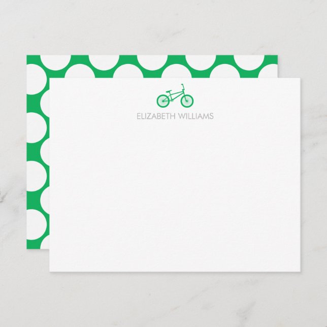 Bicicletas Verdes e Cartões de Nota de Pontos Gran (Frente/Verso)