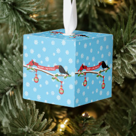 Bico-Negro E Cardeal Em Ramificação - MERRY XMAS