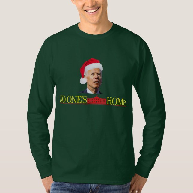 Biden Christmas Engraçado L/S - Camisa Sozinha  (Frente)