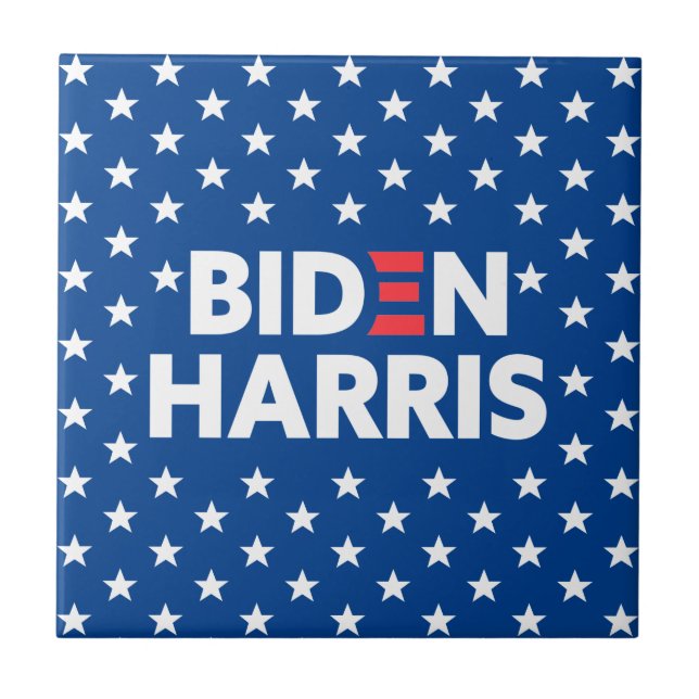 Biden / Harris White Stars - Padrão Azul (Frente)